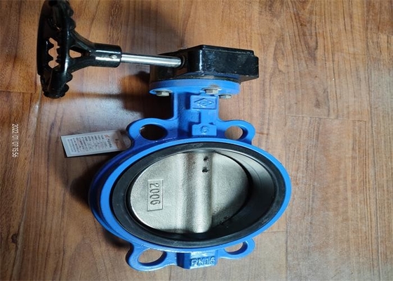 Vanne papillon commandée par engrenage de gaufrette de ver avec du fer malléable de Pin 1.0/1.6mpa